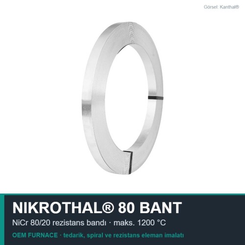 Nikrothal 80 Rezistans Bandı 1,0 × 15 mm