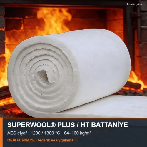 Thermal Ceramics Superwool Plus Elyaf Battaniye 64 kg/m³ – 1200 °C Thermal Ceramics Superwool Plus Elyaf Battaniye 64 kg/m³ – 1200 °C